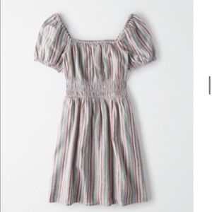 AE Striped Smocked Mini Dress